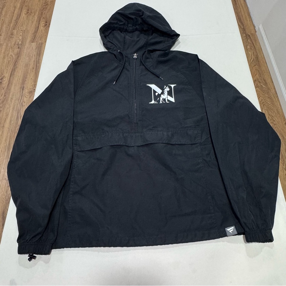Fanatics Northeastern Huskies Black Hooded Windbreaker Pullover Jacket Size M